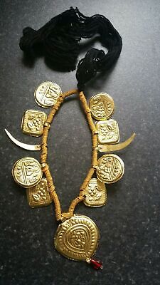 Punjabi Folk Cultural Bhangra Gidha Kaintha Taweets in Black thread necklace T7