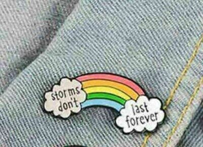 Hope nhs keyworker thank you doctor nurse rainbow enamel metal pin badge lapel e