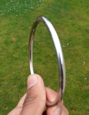 Chrome Plated Kara Smooth Thin Bangle Sikh Bracelet Singh Kaur Khalsa Kada V34