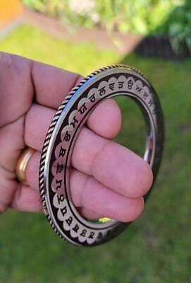 Stainless Steel Kara Sant Bhindranwale words Gurmukhi Kada Sikh Singh Bangle i17