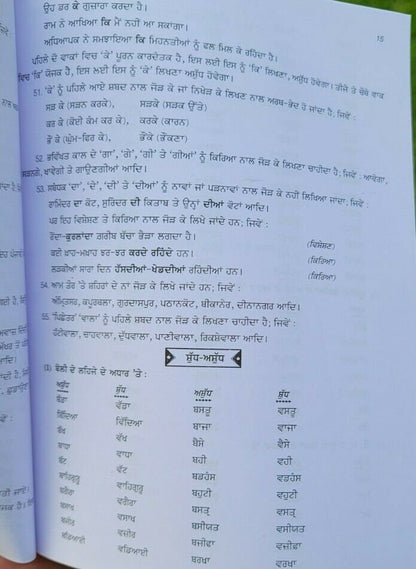 Learn punjabi grammar viyakaran te rachnavali panjabi study guide book mh new