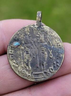 Hindu Ram Lakshman Ram Darbar Token Coin Raj pendant Locket in black thread PP22