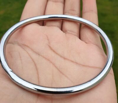 Chrome Plated Kara Smooth Thin Bangle Sikh Bracelet Singh Kaur Khalsa Kada V34