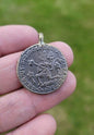 Hindu Hanuman Ram Darbar Token Coin Ram Raj pendant Locket in black thread PP21