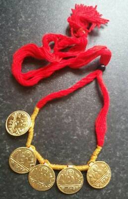 Punjabi Folk Cultural Bhangra Gidha Sat Kartar Taweet Red Thread necklace C7