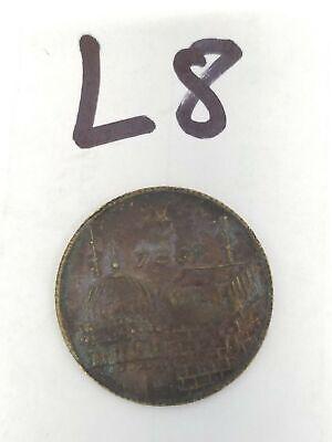 Antique Copper Muslim 786 Moon Star Evil Protection Mosque Lucky Token Coin L8