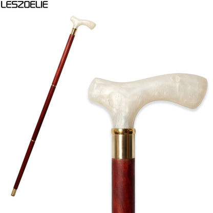 White Resin Handle African Wooden Luxury Walking Stick Men And Women Fashion Elegant Walking Stick Vintage Walking Canes
