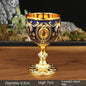 Vintage Holy Grail Medieval Goblet Hand Engraved Metal Wine Glass European Style Home Bar Drinkware Dining Room and Home Decor