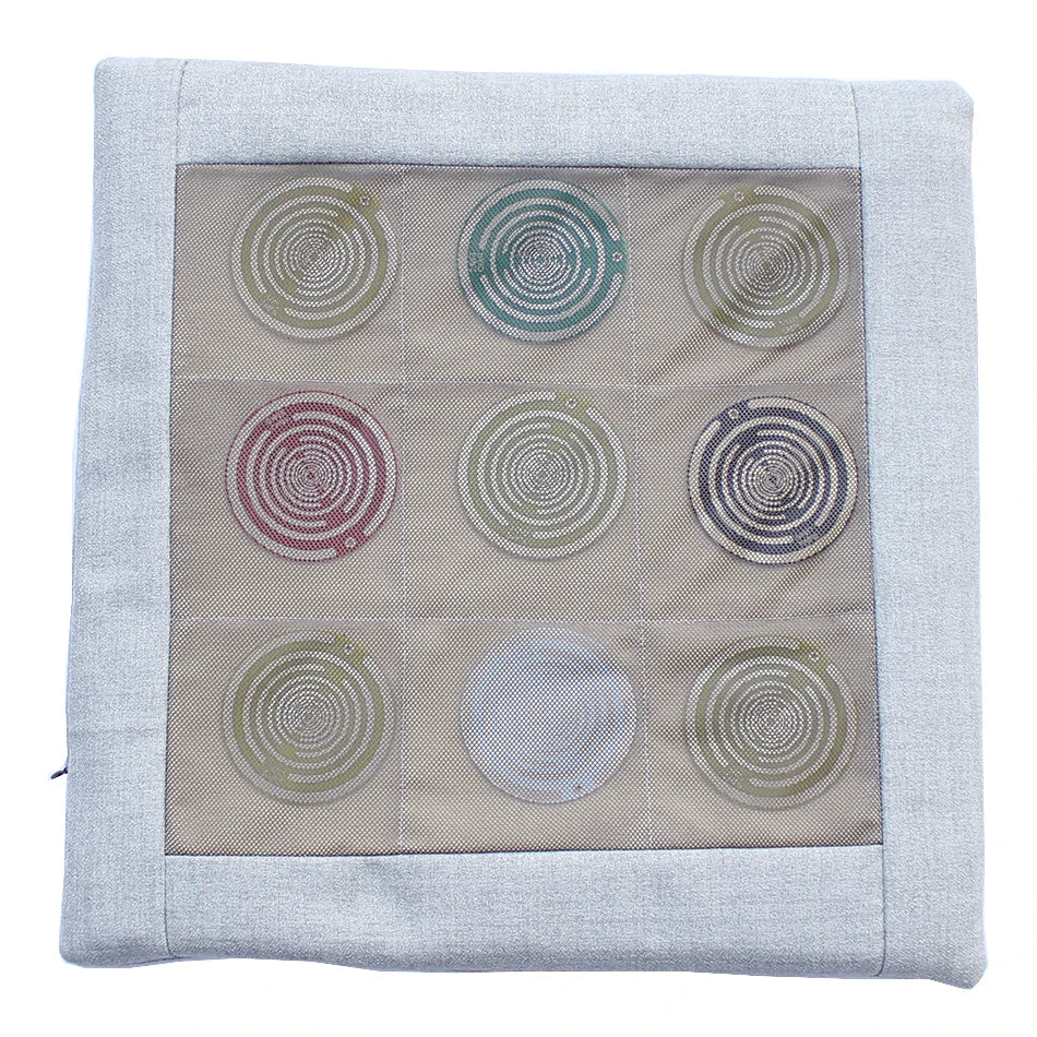 Meditation Cushion Pillow Comfort Memory Foam Square Floor Cushion Mat Tesla Polarizing Disk Awaken Self Repair Christmas Gift