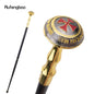 Red Cross Freemasonry Freemasons Totem Relief Walking Cane Fashion Walking Stick Gentleman Crosier Knob Walking Stick 93cm