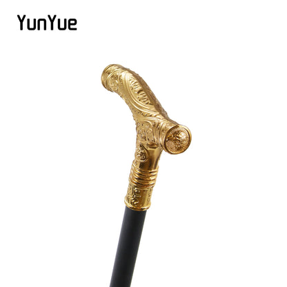 Gold Male Eagle Metals Carving Walking Cane Gentleman Collections Fashion Elegant Walking Stick Cosplay Film Props Party Cane