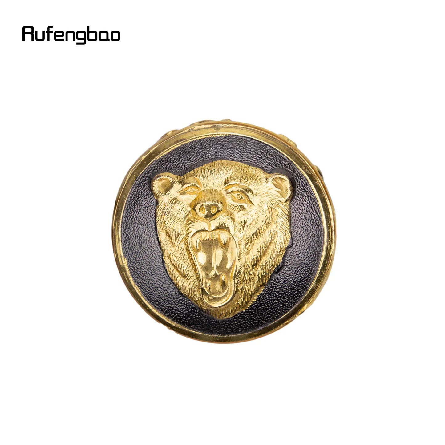 Gold Luxury Roaring Bear Head Totem Walking Cane Fashion Decorative Walking Stick Gentleman Elegant Cosplay Knob Crosier 93cm