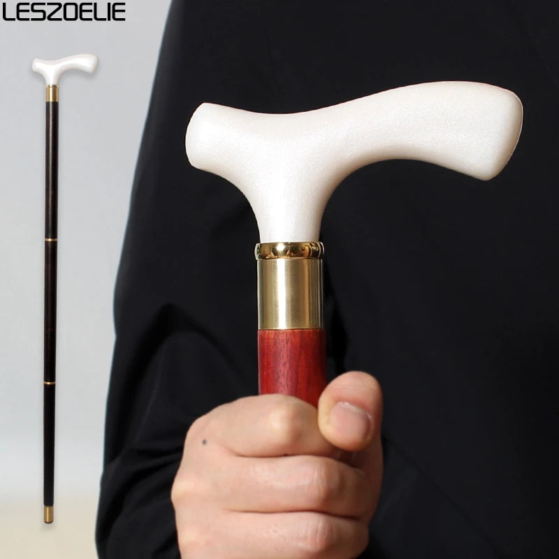 White Resin Handle African Wooden Luxury Walking Stick Men And Women Fashion Elegant Walking Stick Vintage Walking Canes