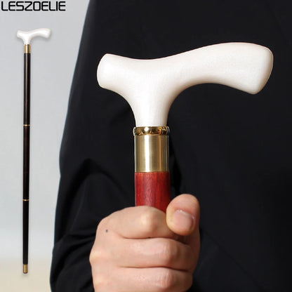 White Resin Handle African Wooden Luxury Walking Stick Men And Women Fashion Elegant Walking Stick Vintage Walking Canes
