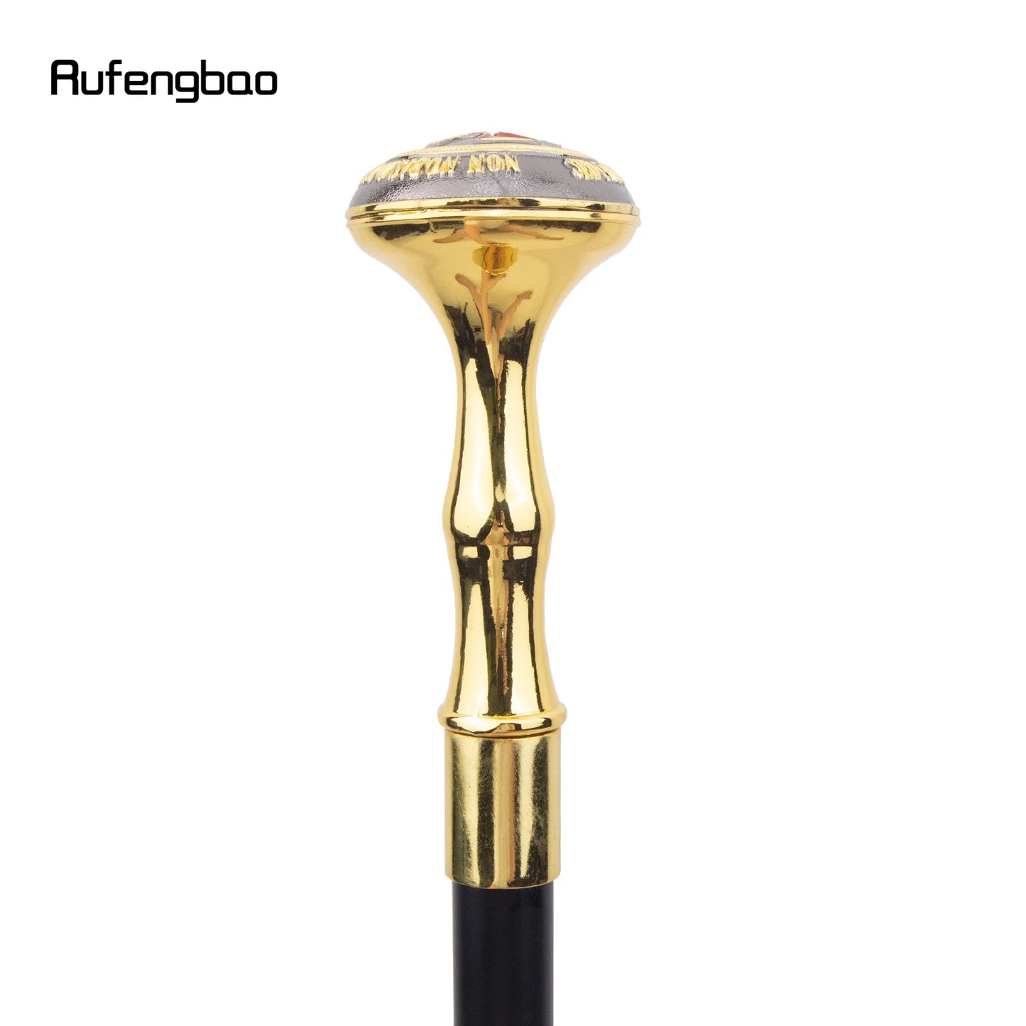 Red Cross Freemasonry Freemasons Totem Relief Walking Cane Fashion Walking Stick Gentleman Crosier Knob Walking Stick 93cm
