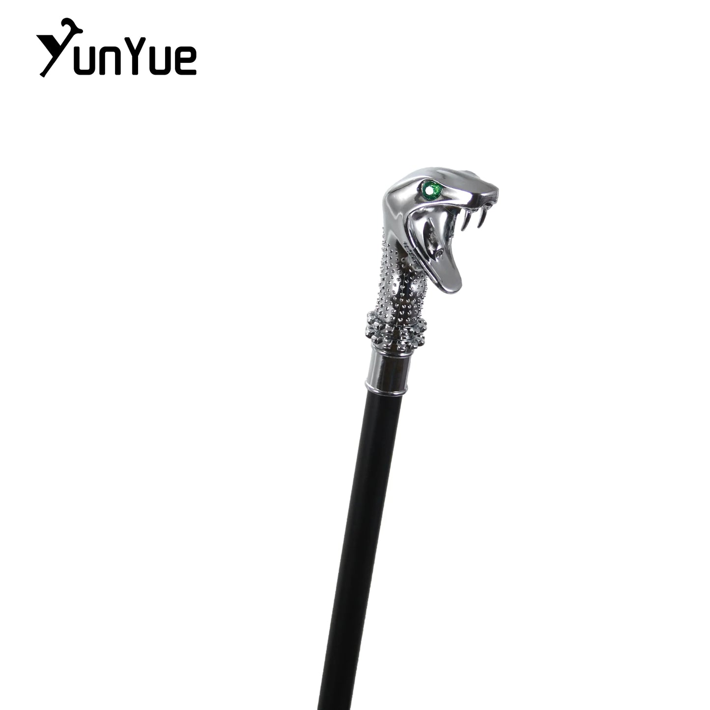 White Luxury Snake Handle Fashion Walking Stick for Party Man Elegant Fashion Vintage Hand Cane Lady Dress Matching Walking Cane