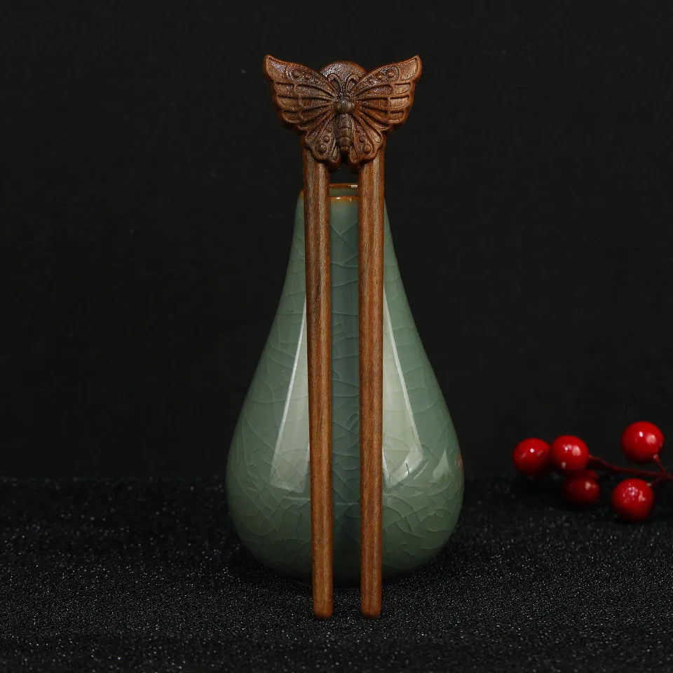 Vintage Fashion Wood Hairpin For Women Antique Hair Stick Hair Clip Chinese Hanfu Korean Japan Hair Accessories Hair Pins Gifts