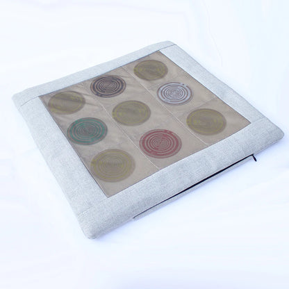 Meditation Cushion Pillow Comfort Memory Foam Square Floor Cushion Mat Tesla Polarizing Disk Awaken Self Repair Christmas Gift