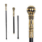 93cm Luxury Gold With Black Detachable Walking Stick Man Fashion Walking Cane Lady Party Sticks Elegant Vintage Walking Cane