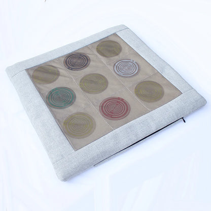 Meditation Cushion Pillow Comfort Memory Foam Square Floor Cushion Mat Tesla Polarizing Disk Awaken Self Repair Christmas Gift