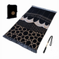 Prayer mat with muslim prayer beads and gift bag travel prayer rug hajji gift sets