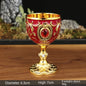 Vintage Holy Grail Medieval Goblet Hand Engraved Metal Wine Glass European Style Home Bar Drinkware Dining Room and Home Decor