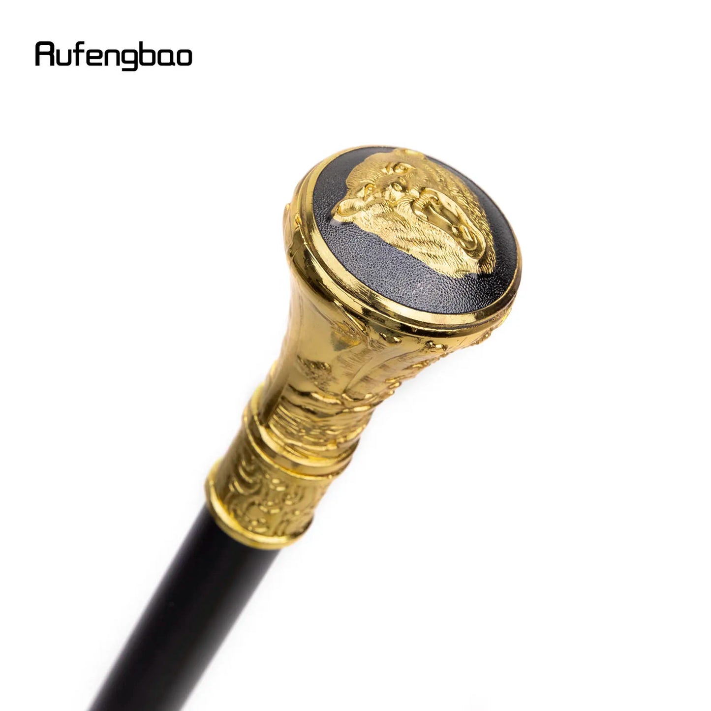 Gold Luxury Roaring Bear Head Totem Walking Cane Fashion Decorative Walking Stick Gentleman Elegant Cosplay Knob Crosier 93cm