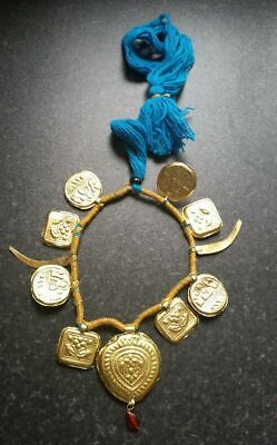 Punjabi Folk Cultural Bhangra Gidha Kaintha Taweets Turquoise thread necklace T6