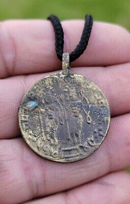 Hindu Ram Lakshman Ram Darbar Token Coin Raj pendant Locket in black thread PP22