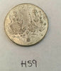 Sri Goddess of wealth Lakshmi Ganesh Good Luck Coin Gift Token H59 Silver Plated