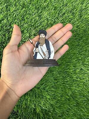 Sikh Bhindranwale Sant Wood Carved Photo Portrait Sikh Desktop Stand Blessing OF