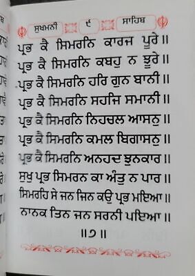 Sikh Sukhmani Sahib Ji Bani Sukhmanee Panjabi Gutka Punjabi Gurmukhi Book A1A