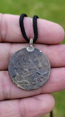 Hindu Ram Lakshman Ram Darbar Token Coin Raj pendant Locket in black thread PP22