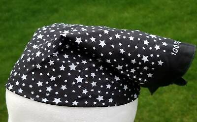 Sikh punjabi black white stars hindu bandana head wrap gear rumal handkerchief y
