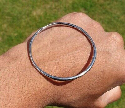 Stainless Steel Kara Silver Tone Thin Sikh Singh Kaur Khalsa Round Bangle Y11