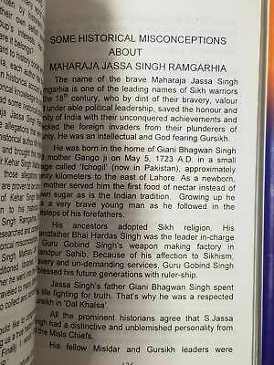 Maharaja jassa singh ramgarhia by kehar singh matharu sikh book in english b53