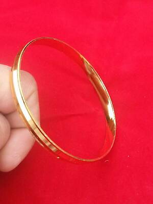 Stunning 24 carat gold look gold plated sikh singh kaur lines replica kara j11