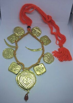 Punjabi Folk Cultural Bhangra Gidha Kaintha Taweets in Orange thread necklace T1