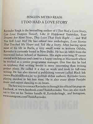 I too had a love story english paperback book ravinder singh popular edition new