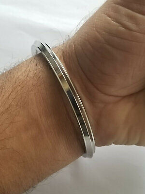 Stainless Steel Kara One Edge Traditional Sikh Bangle Singh Kaur Punjabi Kada F5