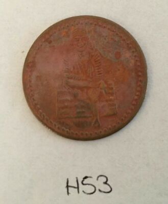 Hindu OM Sai Shirdi Sai baba Good Luck Copper Token Coin Gift Token H53