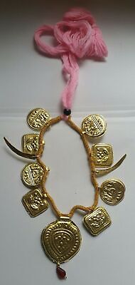Punjabi Folk Cultural Bhangra Gidha Kaintha Taweets Baby Pink thread necklace T5
