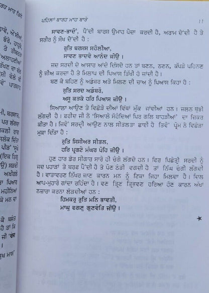 Bara maha tinney principal satbir singh punjabi literature panjabi book b57 new