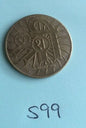 Antique Shiri Goddess of wealth Lakshmi Ganesh Good Luck Coin Gift Token S99
