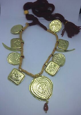 Punjabi Folk Cultural Bhangra Gidha Kaintha Taweets in Maroon thread necklace T2