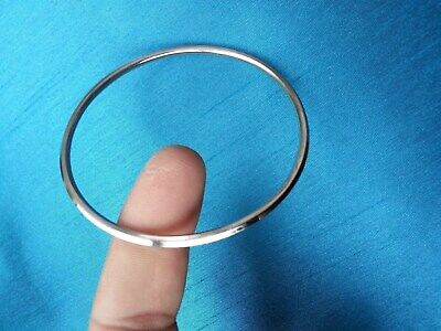 Stunning stainless steel silver tone thin sikh singh kaur khalsa kara bangle m10