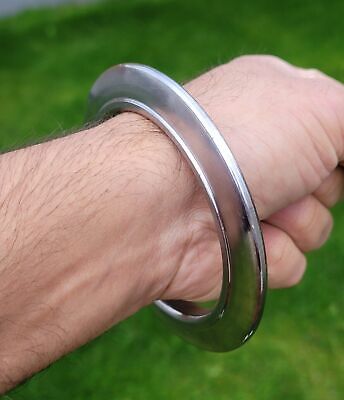 Sikh Kara Sarbloh Kada Pure Iron Smooth UFO Chakri Heavy Khalsa Warrior Bangle O