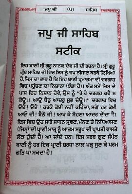 Sikh Nitnem Steek Japji Jaap Anand Rehras Gutka Sahib Punjabi Gurbani Book VVV8