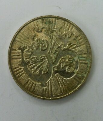 SILVER Plated OM Hindu Lakshmi Ganesh Good Luck Hindu Token Coin Gift Diwali G18
