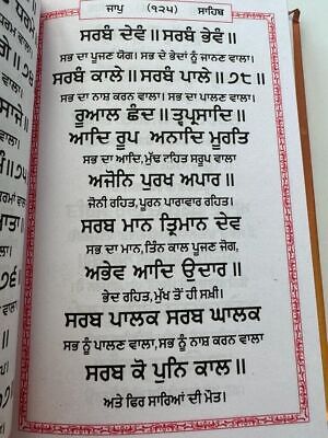 Sikh Nitnem Steek Japji Jaap Anand Rehras Gutka Sahib Punjabi Gurbani Book VVV8